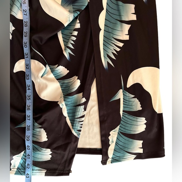Plus size Casual Shoulder Floral tropical Print Ruched High Slit Dresses 2X NWOT - Picture 8 of 11